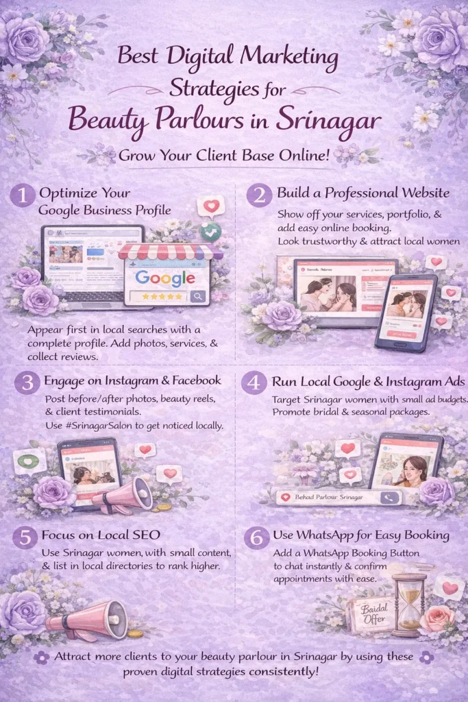 best digital marketing strategies for beauty parlours in srinagar