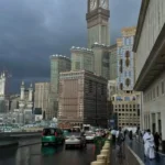 Professional digital marketing visual showing trust-building strategies for Hajj & Umrah businesses including SEO, local search optimization, social media engagement, reviews, and content marketing.