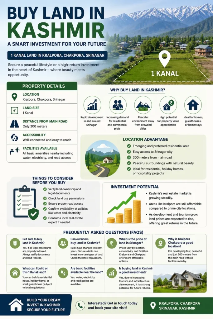 infographic image of Buy land in Kashmir